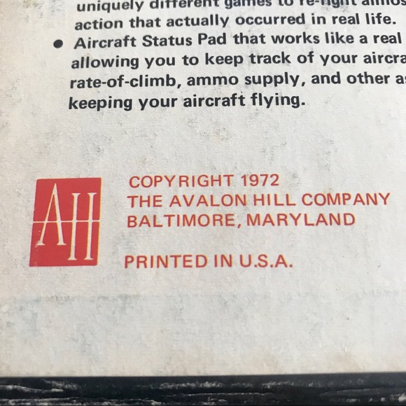 Vintage Richthofen’s War Board Game 1972 Avalon Hill Red Baron WWI Aerial Combat - Picture 4 of 16